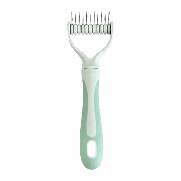 Gobehebe Effective Dog And Cats Grooming Brush Dematting Comb For Pet Hair Removal Shedding Furs Hair Comb Pet Grooming Supply Mint Green