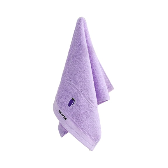 Gobehebe Mini Hand Towels, Pure Cotton Small Face Towels Cute Washcloths, Fingertip Bath Towels for Home Kitchen Bathroom, Size 19.7*9.8 In Purple