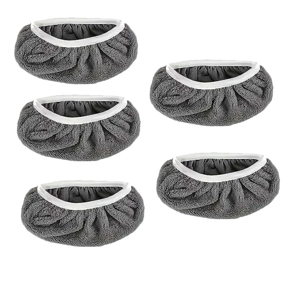 Gobehebe Reusable Microfiber Mop Pads Dry Sweeping Cloths Compatible with Sweeper Mop Wet Mopping Cloths Refill for Mopping Floors 5Pc Gray