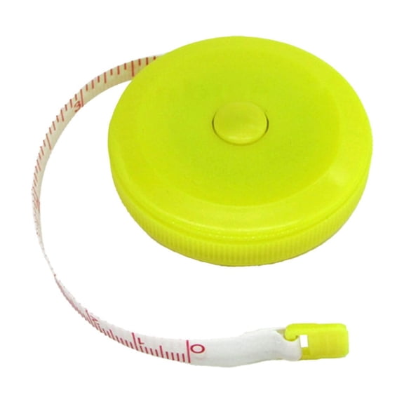 Gobehebe Tape Measure, Measuring Tape For Body Measurements,Fabric Sewing Tailor Cloth Knitting Craft Weight Loss Retractable 59-Inch Double Scale Ruler Yellow