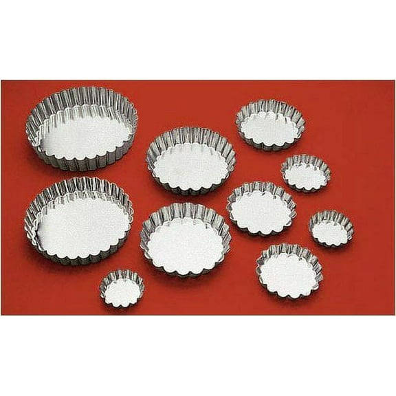 Gobel Tartlet Fluted Silver Finish Look Tinned Steel - 1-3/4"