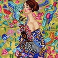 thumbnail image 1 of Gobelin canvas for halfstitch without yarn after Gustav Klimt - Lady with Fan 3245L, 1 of 3