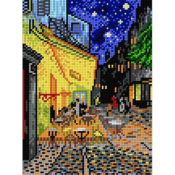 Gobelin canvas for halfstitch without yarn after Vincent van Gogh - Cafe Terrace at Night 1815F