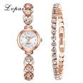 thumbnail image 1 of Gobestart 2pcs/Set Fashion Simple Dial Steel Strip Watch Full Diamond Bracelet, 1 of 2