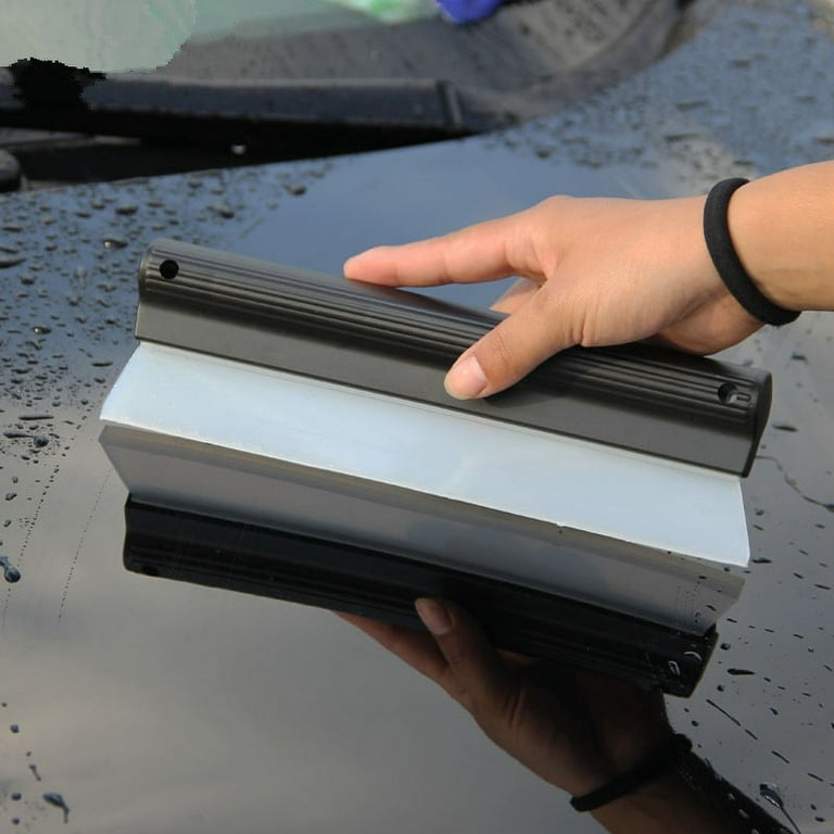 Gobestart Silicone Home Car Water Wiper Squeegee Blade Wash Window Glass Clean Shower New, Size: One size, Black