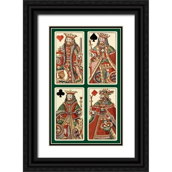 Gobl, Andreas Benedictus 12x18 Black Ornate Wood Framed with Double Matting Museum Art Print Titled - Kings - Bauern Hochzeit Deck