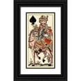 thumbnail image 1 of Gobl, Andreas Benedictus 18x32 Black Ornate Wood Framed with Double Matting Museum Art Print Titled - Knight of Spades (Bauern Hochzeit Deck), 1 of 4