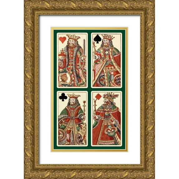 Gobl, Andreas Benedictus 21x32 Gold Ornate Wood Framed with Double Matting Museum Art Print Titled - Kings - Bauern Hochzeit Deck