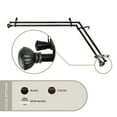 thumbnail image 1 of Goblet 13/16 inch Corner Window Double Curtain Rod 28-48" - Black, 1 of 2