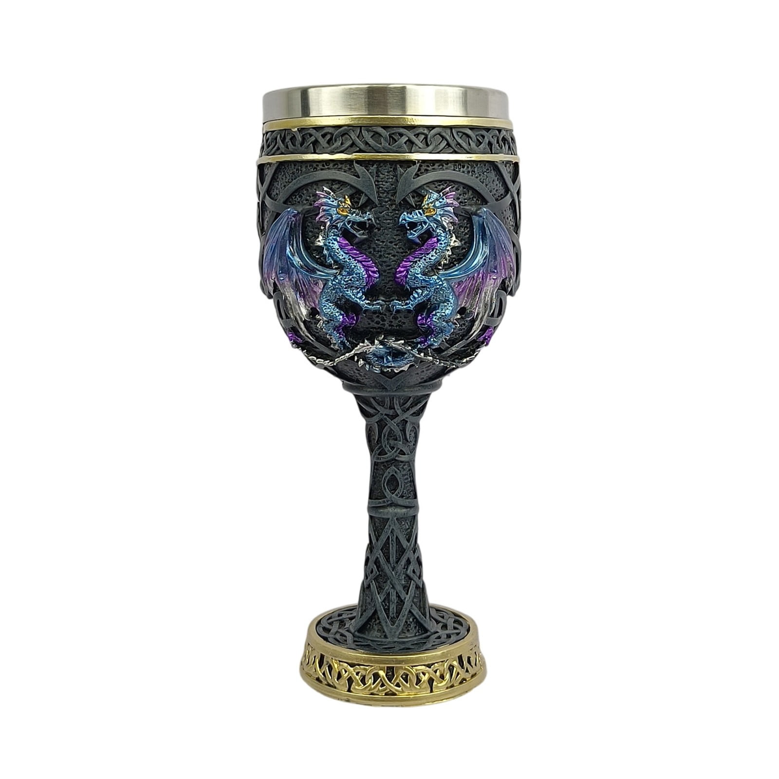 Goblet Dragon Shaped Wine Glass, Dragon Cup With Stainless Steel Rim ...