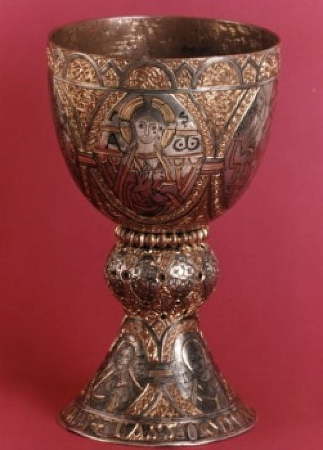 Goblet (Gold wHead of Christ) 14th C Antiques Gold Stift Kremsmunster Austria (Benedictine Abbey) Canvas Art - (24 x 36)