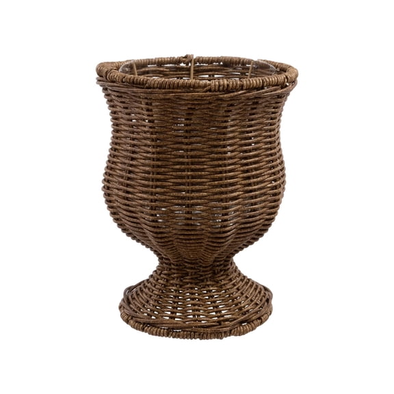 Goblet Urn Shape Woven Planter, 9", 1Count, Dark Brown, by EVAMOKE