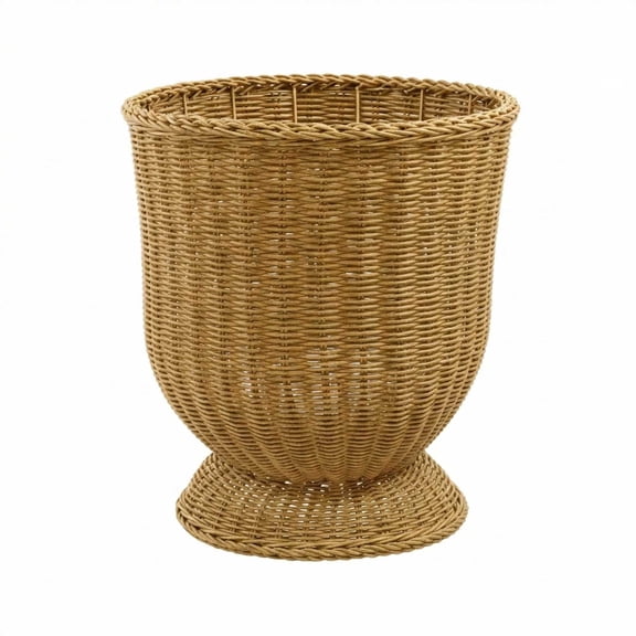 Goblet Woven Planter Urn Shape, Woven Stylish Planter Baskets Bulk Indoor Outdoor Plants Woven Wicker Baskets for Flower Pots Cover and Room Decor