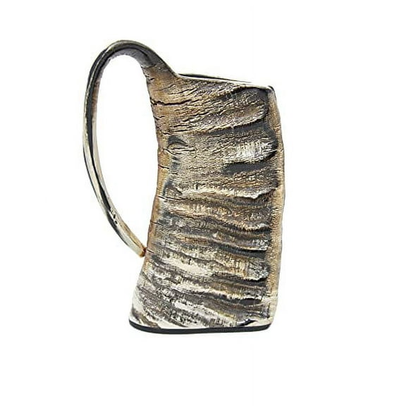 Goblets Glass 100% Authentic Viking Drinking Buffalo Horn mug | Cold and Hot Liquids Beer Mead Wine Ale Tankard White