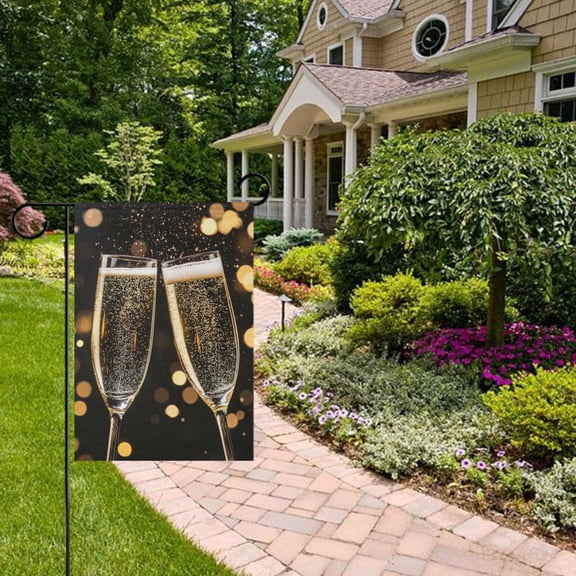 Goblets Wine Garden Flag Double Sided 12 x 18 Inch Outside Yard Decoration Outdoor Flag