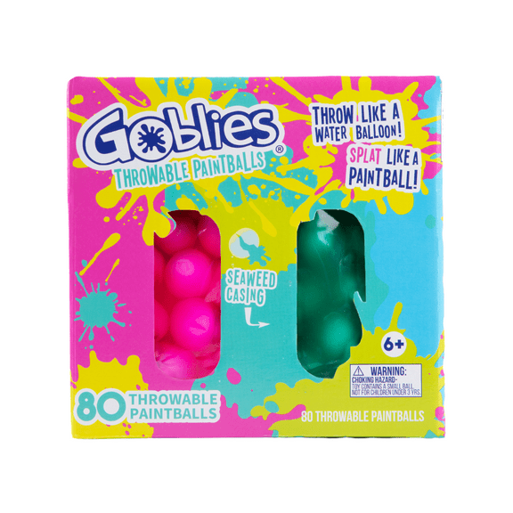 Goblies Throwable Paintball Dual Pack | 80 Count | Outdoor Play