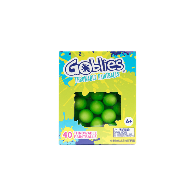 Goblies Throwable Paintballs Green 40CT, BioBased, Washable, Non