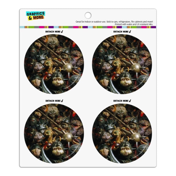 Goblin Army From The Labyrinth Refrigerator Fridge Locker Vinyl Circle Magnet Set