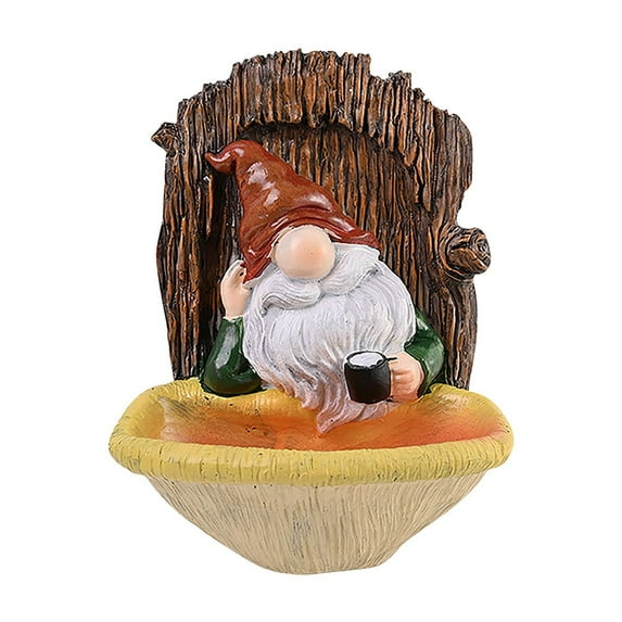 Goblin Dwarf Resin Bird Feeder, Tree Faces Decor, Wild Bird Feeders, White Beard Old Man Courtyard Decoration Ornaments, Home Garden Decoration Bird Feeder (1Pc, C)