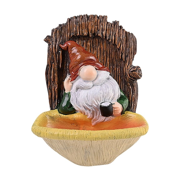 Goblin Dwarf Resin Bird Feeder White Beard Elder Garden Ornament Home & Garden Decor Bird Feeder, Hummingbird Feeder, Bird Feeder, Bird Feeder for Outdoors Hanging, Window Bird Feeder
