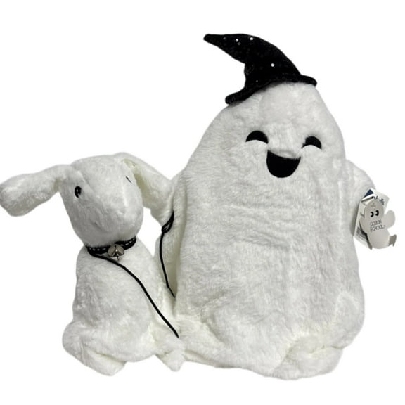 Goblin & Ghoul Ghost Walking Dog Plush Greeter Halloween Summerween