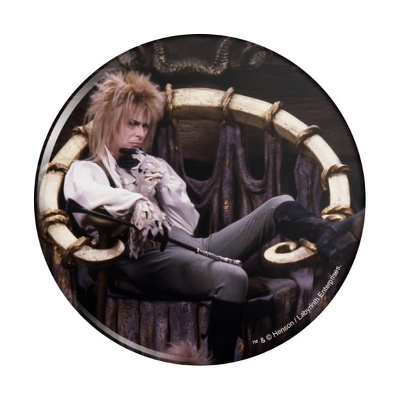 Goblin King Jareth From The Labyrinth Sitting On Throne David Bowie Kitchen Refrigerator Locker Button Magnet