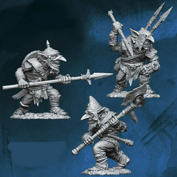 Goblin Warriors 3 Different Goblins Figure Kit 28mm Heroic Scale Miniature Unpainted First Legion