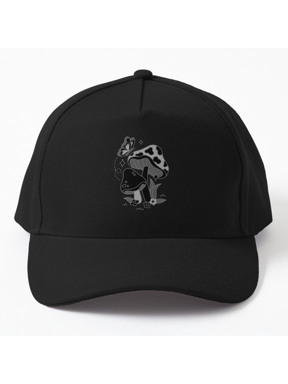 Goblincore Mushroom Baseball Hat, Dark Academia Cottagecore Aesthetic Graphic Design, Classic Cap