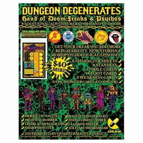 Goblinko Games GOBDD005 Dungeon Degenerates Freaks & Psychos Expansion Board Game