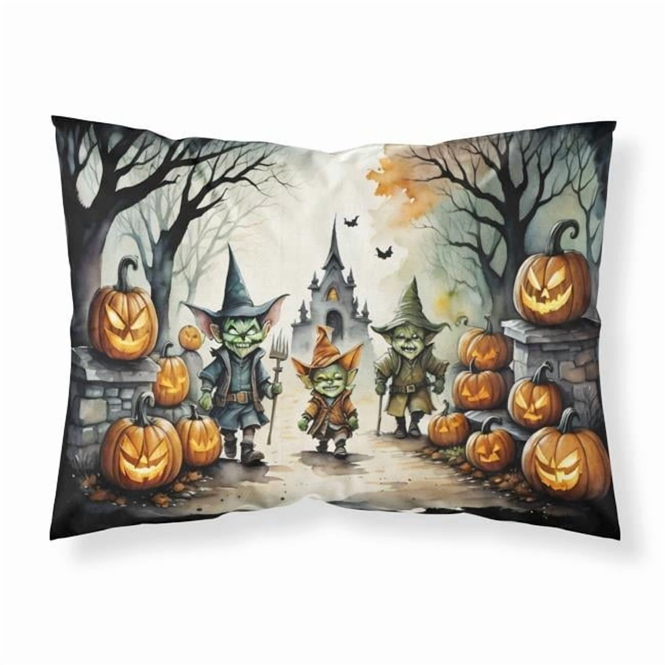 Goblins Spooky Halloween Fabric Standard Pillowcase 30 in x 20.5 in