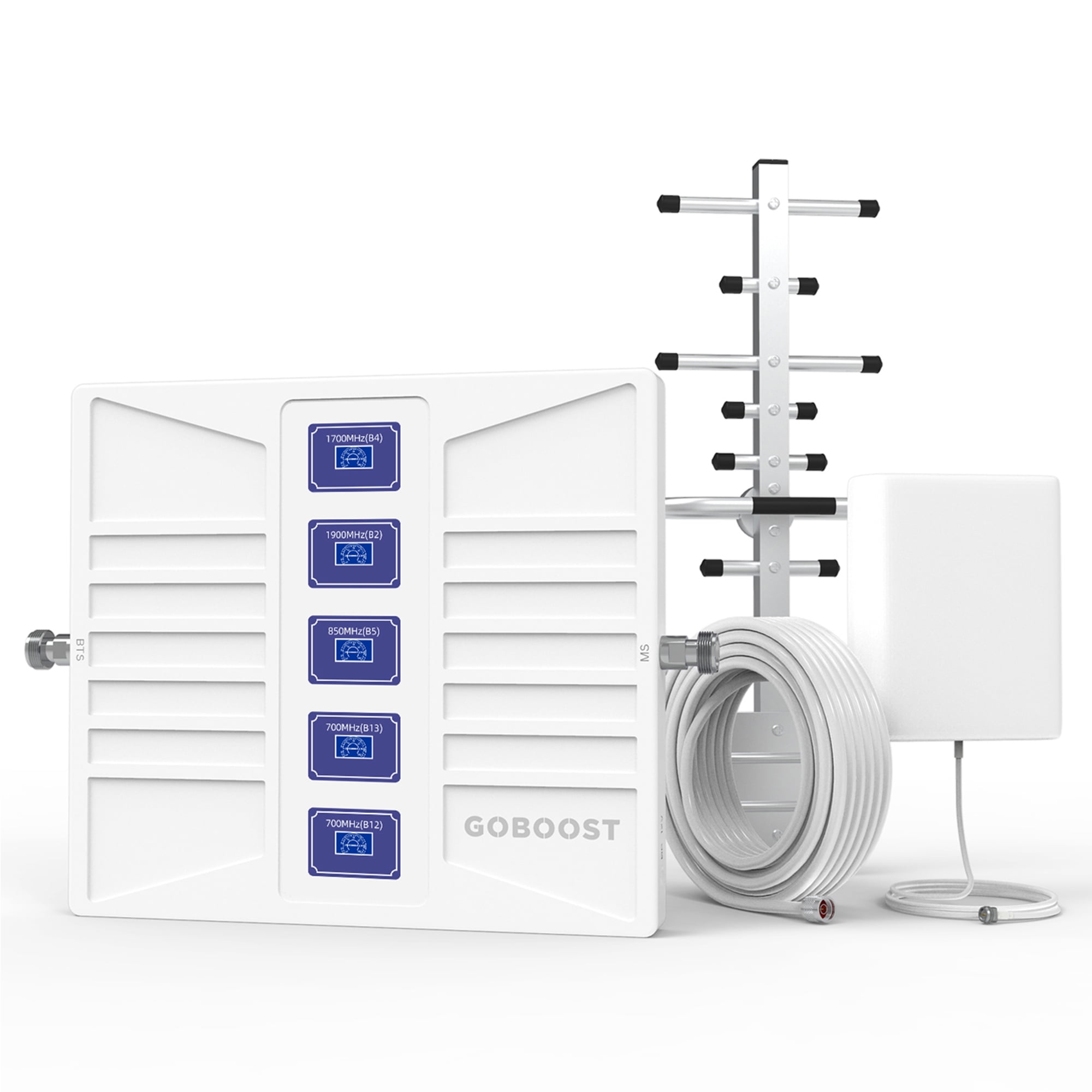 Cell Phone Signal Booster for Home Office Band 1/3/8 70dB Cell Phone Booster WCDMA 2100MHz DCS 1800MHz GSM 900MHz 2G 3G 4G LTE for Europe/Asia/Africa/Oceania