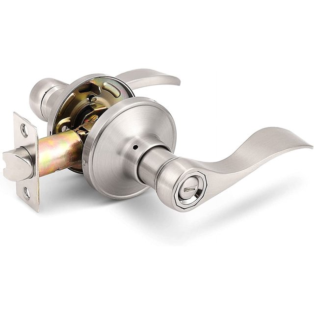Gobrico Universal Wave Style Lever Door Knob Handle Pull Lock Privacy