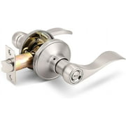 Gobrico Universal Wave Style, Privacy Lever Door Knob Nickel