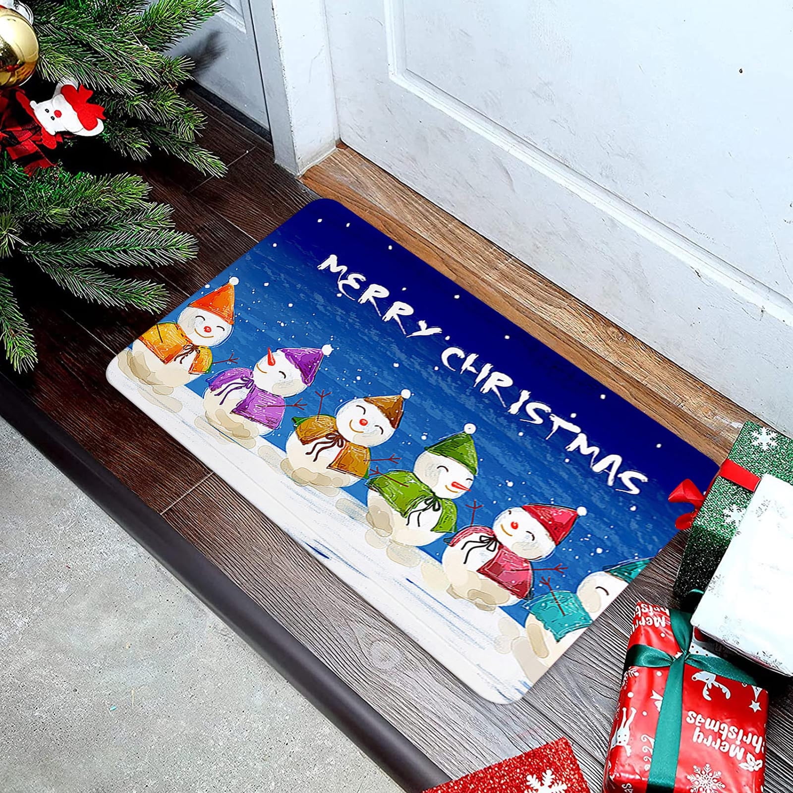 Gobwell Clearance Deal! Christmas Printed Floor Mat Entry Door Mat