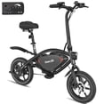 thumbnail image 1 of Gocio 14" Electric Bike for Adults, Foldable Electric Bicycles with 48V/7.8Ah Battery for Teens, Peak 500W City Commuter Cruiser Women Ebikes,E bike One-Piece Tire UL2849 Certified, 1 of 11