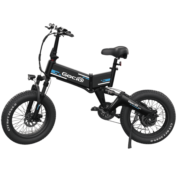 Gocio Electric Bike Fat Tires 20 inch, 500W Electric Mountain Bike for Adults with Built-in 48V 10.4Ah Removable Battery, Dual Suspension, Shimano 7 Speed Commuter Ebikes UL2849
