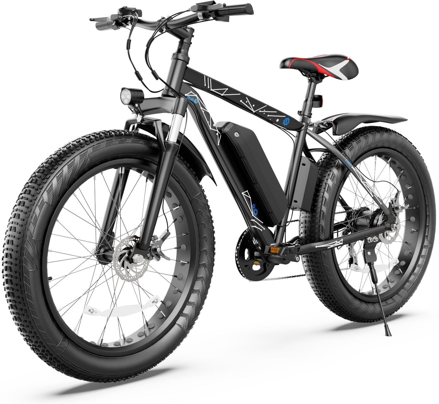 Gocio 26" 4.0 Fat Tire Electric Bike for Adults, 500W Adults E Bike, 48V 13Ah Removable Li-Ion Battery, Professional 7-Speed, Electric Mountain Bicycle Beach Bike Snow Bike Ebike for Men, UL2849 - image 1 of 11