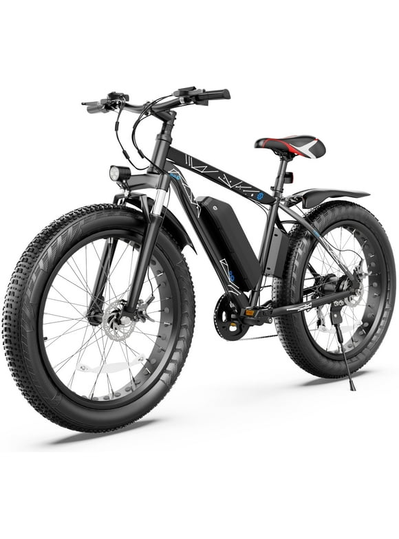 Gocio 26" 4.0 Fat Tire Electric Bike for Adults, 500W Adults E Bike, 48V 13Ah Removable Li-Ion Battery, Professional 7-Speed, Electric Mountain Bicycle Beach Bike Snow Bike Ebike for Men, UL2849