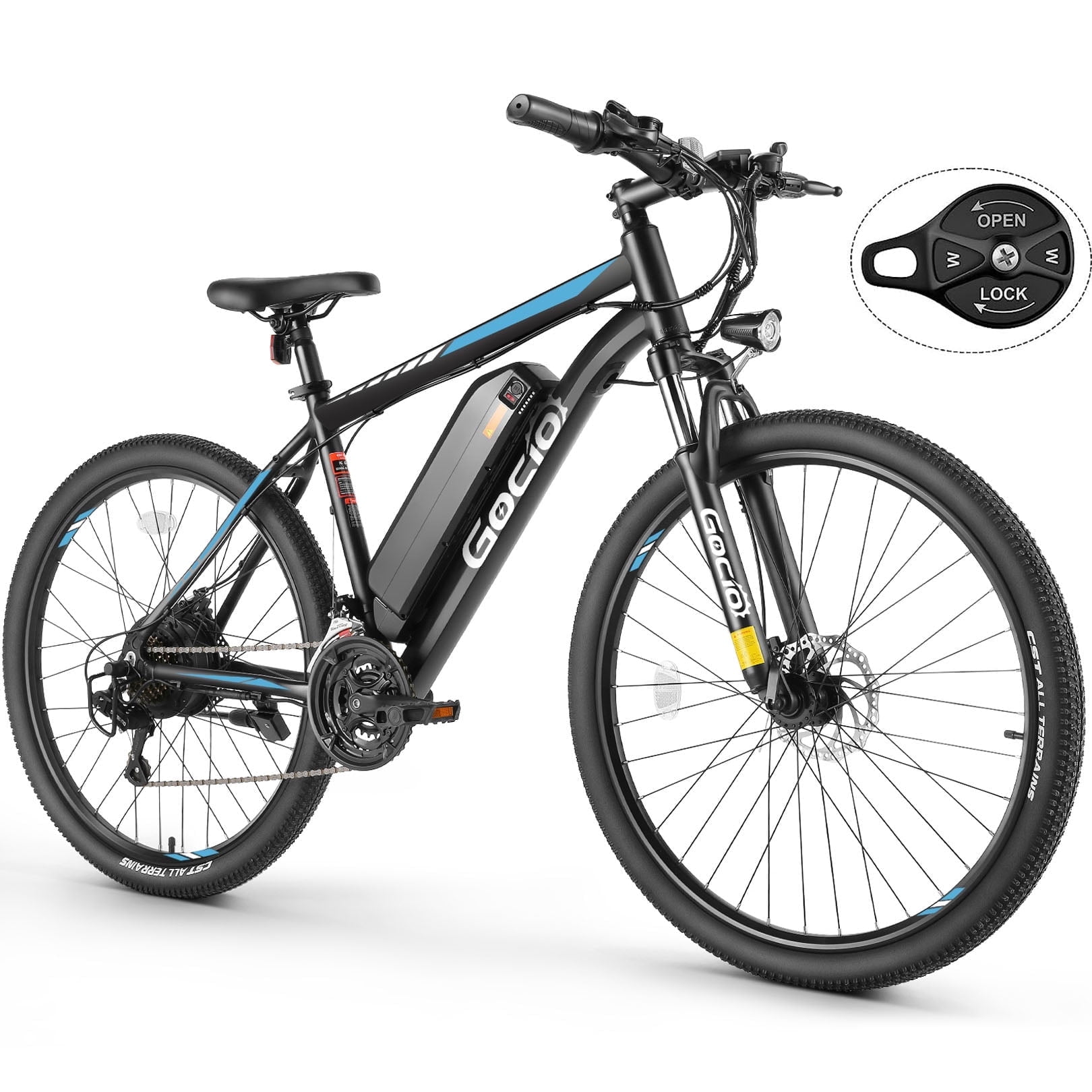 Gocio 26" Electric Bike, 350W Electric Bike for Adults 19.8MPH Electric Mountain Bike, LCD, Lockable Suspension Fork, 374.4Wh 36V Battery UL2849 Certified, 21-Speed E-Bikes Adult Electric Bicycle