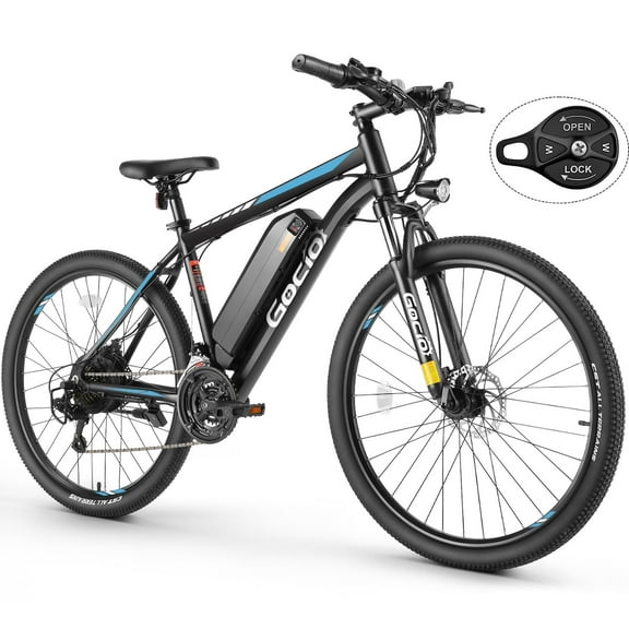 Gocio 26" Electric Bike, 350W Electric Bike for Adults 19.8MPH Electric Mountain Bike, LCD, Lockable Suspension Fork, 374.4Wh 36V Battery UL2849 Certified, 21-Speed E-Bikes Adult Electric Bicycle
