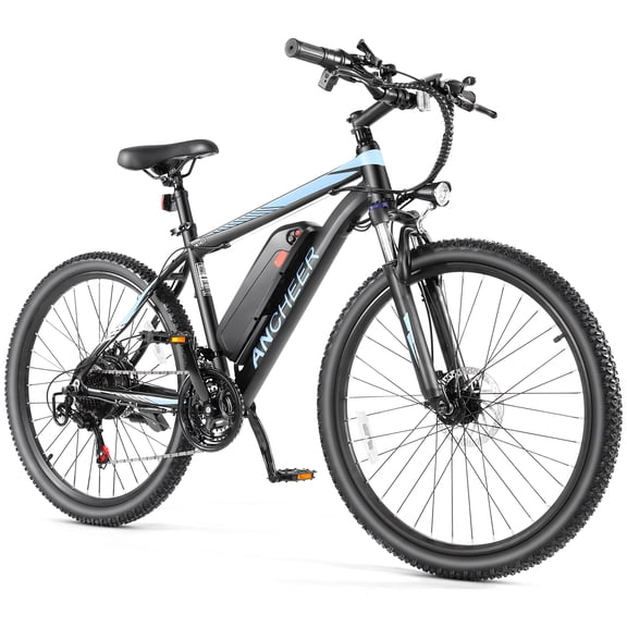 26" Electric Bike, 500W Electric Bike for Adults Max19.8Mph Electric Mountain Bicycle, Lockable Suspension Fork, 374.4Wh 48V Battery UL2849 Certified, 7-Speed Commuter E-Bikes