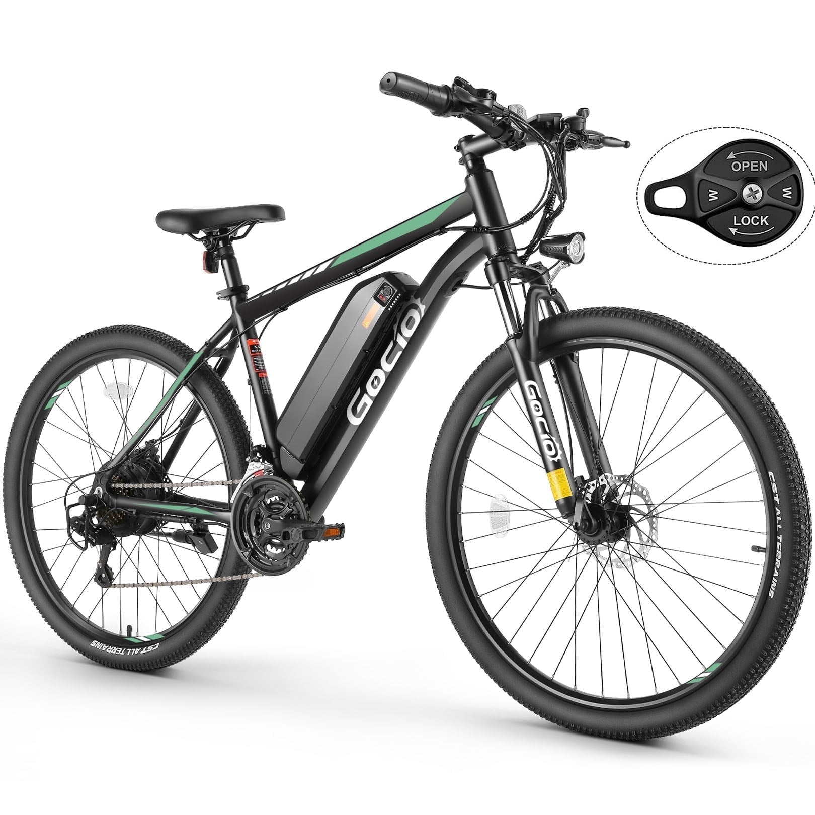 Gocio 26" Electric Bike, 350W Electric Bike for Adults 19.8MPH Electric Mountain Bike, LCD, Lockable Suspension Fork, 374.4Wh 36V Battery UL2849 Certified, 21-Speed E-Bikes Adult Electric Bicycle