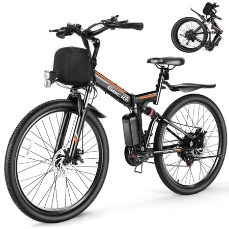 Gocio 26" Folding Electric bike for Adults, 750W Peak Motor 48V 7.8Ah Battery, 21 Speed Mountain Ebike, UL2849