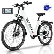 Gocio 26" x 2.1" Electric Bike for Adults, 500W Commuter Ebike, 48V 720wh Built-In Battery, 5 Riding Modes, Max 60 Miles, LCD, Lockable Front Suspension step thru e bikes UL 2849