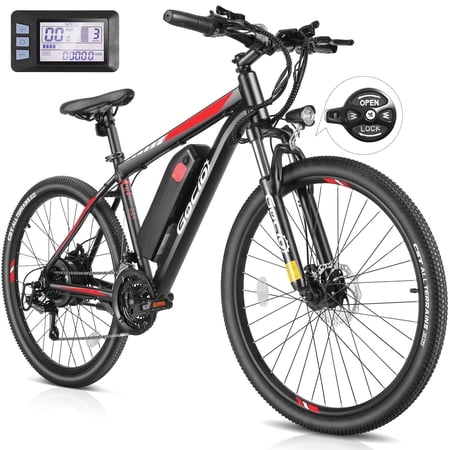 Gocio Electric Bike for Adults, 27.5" E-Mountain Bike, Lockable Suspension Fork, 750W Peak Power Motor, 48V/10.4AH, 19.8 MPH, 21 Speed, UL 2849