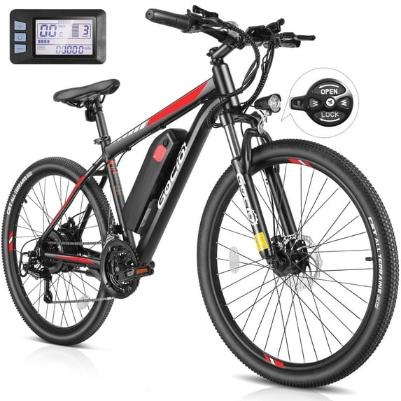Gocio 27.5" Electric Bike for Adults, Peak 750W E-Mountain Bicycle, 48V 10.4Ah Battery, Lockable Suspension Fork, 21-Speed EBike, UL2849