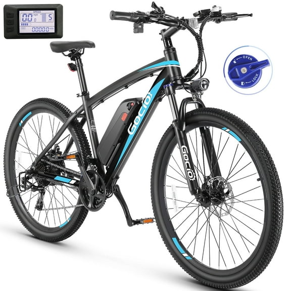 Gocio 27.5" Electric Bike for Adults, 750W Peak Motor, 50 Miles 22MPH Ebike, 48V 10.4Ah Battery E-Mountain Bicycles, Shimano 21 Speed Ebike, Lockable Suspension Fork, UL2849
