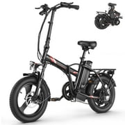 Gocio 3.0 Fat Tire Electric Bike Folding Electric Bicycle for Adults with LCD Display, 350W Ebike 48V City Bike with 374.4wh Removable Battery Shimano 7 Speed Commuting Hybrid Ebike UL2849