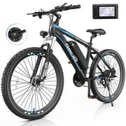 Gocio 500W 26" Electric Bike, 2.1" Electric Mountain Bike for Adults, 499Wh 48V 10.4Ah Battery 19.8MPH 3H Fast Charge Ebike, LCD Display, Lockable Suspension Fork, Shimano 21 Speed UL2849 Certified