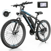 Gocio 500W 26" Electric Bike, 2.1" Electric Mountain Bike for Adults, 499Wh 48V 10.4Ah Battery 19.8MPH 3H Fast Charge Ebike, LCD Display, Lockable Suspension Fork, Shimano 21 Speed UL2849 Certified